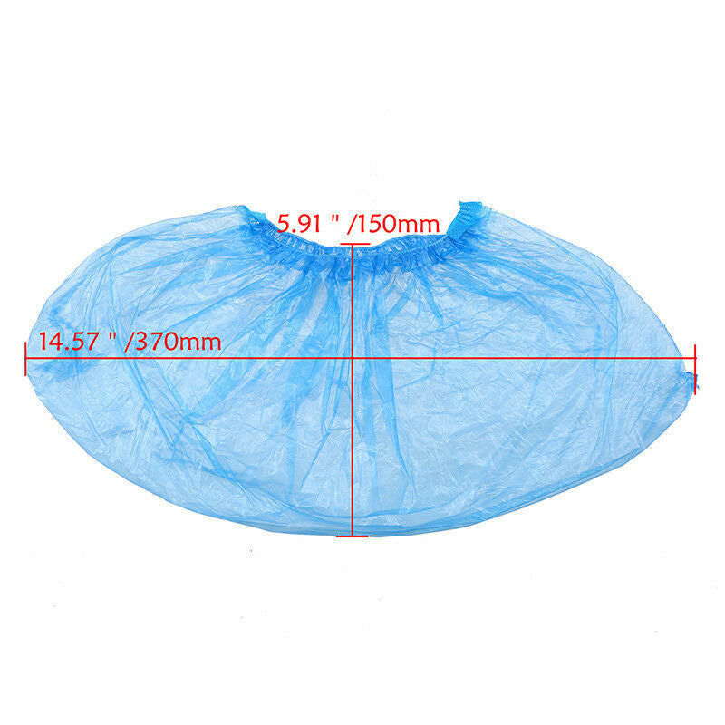 100Pcs Plastic Disposable Shoes Foot Cover Floor Cleaning Overshoes Waterproof